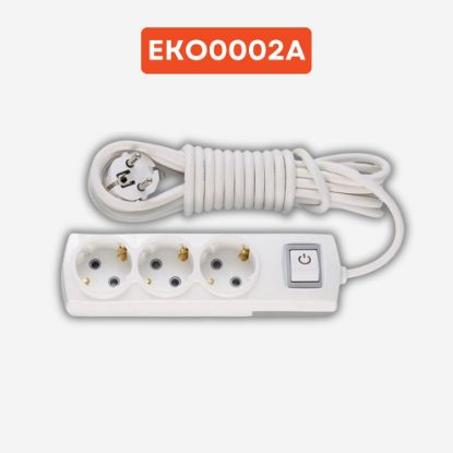 EKO GRUP PRIZ- 2 METRE 3LÜ GRUP PRIZ ANAHTARLI resmi