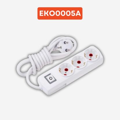 EKO GRUP PRIZ 5 METRE 3LÜ GRUP PRIZ ANAHTARLI resmi