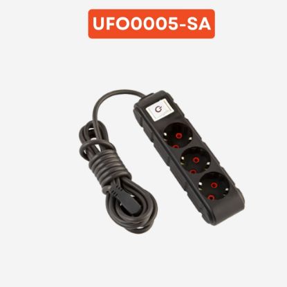 UFO 5 METRE ANAHTARLI  SIYAH 3LÜ GRUP PRIZ resmi