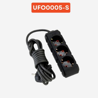 UFO 5 METRE SIYAH 3LÜ GRUP PRIZ resmi