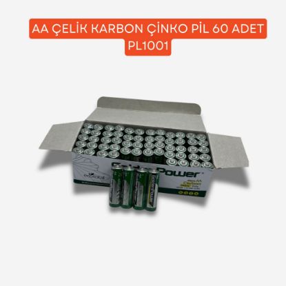 AA ÇELİK KARBON ÇİNKO PİL 60 ADET resmi