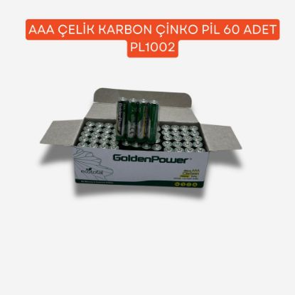 AAA ÇELİK KARBON ÇİNKO PİL 60 ADET resmi