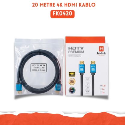 Hi-link 4K Destekli HDMI Kablo 20 Metre resmi