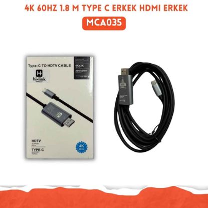 4k 60hz 1.8 M type c erkek Hdmı erkek resmi