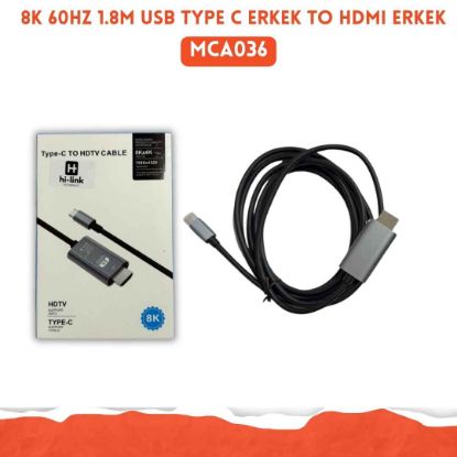 8K 60hz 1.8M USB TYPE C ERKEK to HDMI ERKEK resmi
