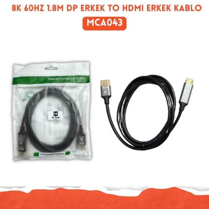 8K 60hz 1.8M DP erkek to HDMI erkek kablo resmi