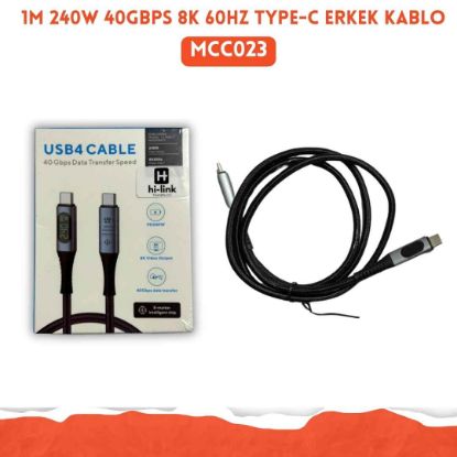 1M 240W 40Gbps 8k 60hz TYPE-C ERKEK KABLO resmi