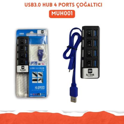 USB3.0 hub 4 ports ÇOĞALTICI resmi