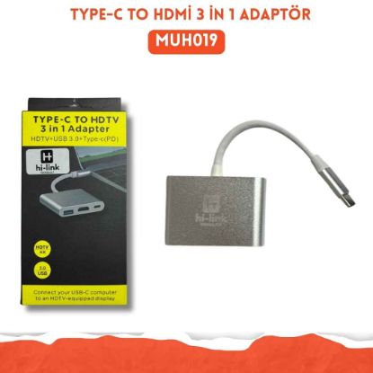 TYPE-C TO HDMİ 3 İN 1 ADAPTÖR resmi