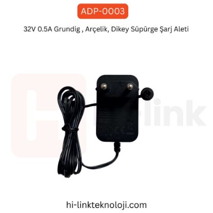 32V 0.5A Grundig , Arçelik, Dikey Süpürge Şarj Aleti resmi