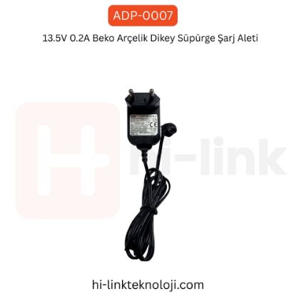 13.5V 0.2A Beko Arçelik Dikey Süpürge Şarj Aleti resmi
