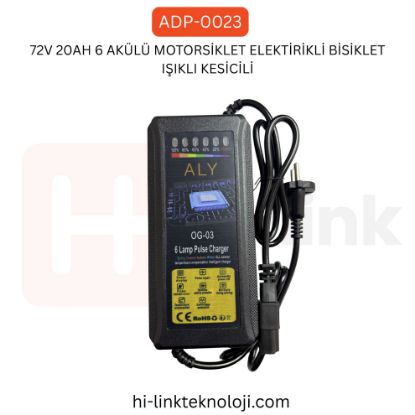 72V 20AH 6 AKÜLÜ MOTORSİKLET ELEKTİRİKLİ BİSİKLET IŞIKLI KESİCİLİ resmi