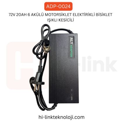 72V 20AH 6 AKÜLÜ MOTORSİKLET ELEKTİRİKLİ BİSİKLET IŞIKLI KESİCİLİ resmi