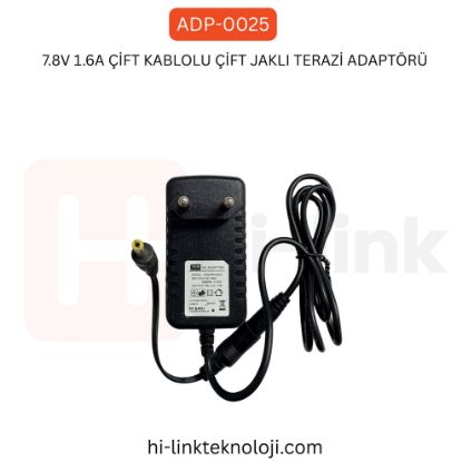 7.8V 1.6A ÇİFT KABLOLU ÇİFT JAKLI TERAZİ ADAPTÖRÜ resmi