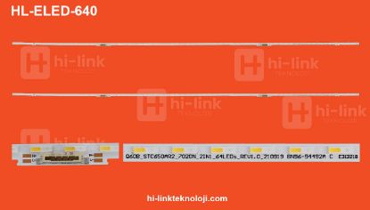 ORİJİNAL, (ES-ELED-619 İLE UYUMLU), SAMSUNG, QE65Q60AAU, QE65Q60BAU, QE65Q60CAU, QE65Q67AAU, QE65Q67BAU, QE65Q67CAU, Q60B_STC650AR2_7020N_21N1_64LEDS_REV1.0_210919, S2Q6-650SM0-R0 BN96-54492A resmi