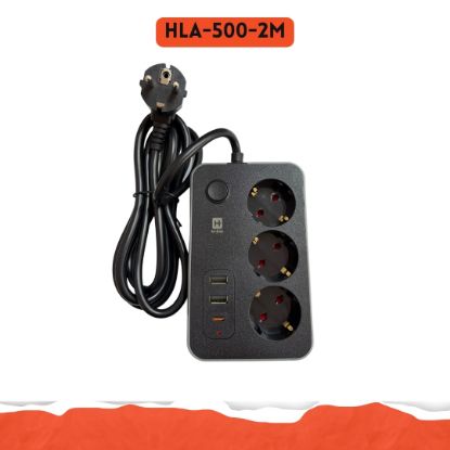 2 METRE / 3 PRİZ / 2 USB / 1 TYPE-C / Termal Akım Korumalı / 16A /4000W resmi